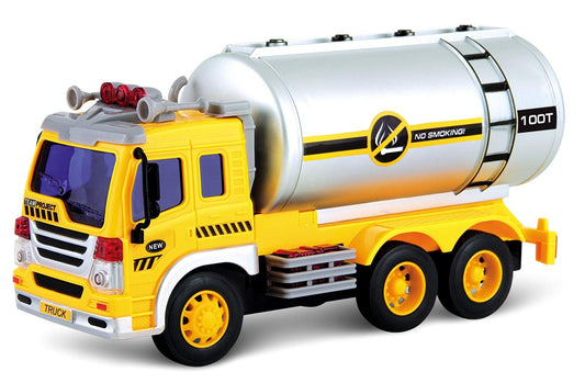 Dusky Shark Friction-Powered Oil Tanker Truck Toy for Kids - Interactive Vehicle