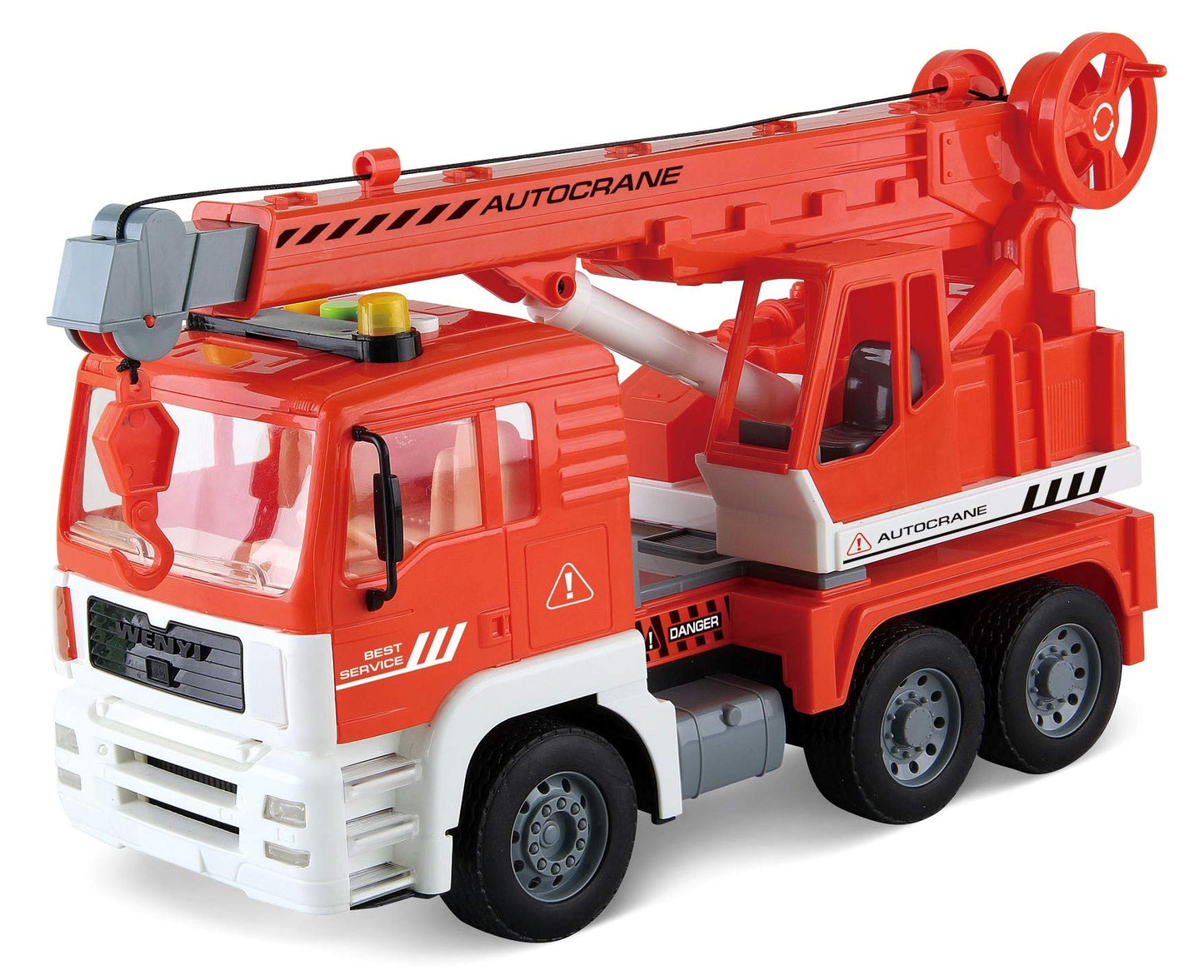 Dusky Shark Friction-Powered Construction Crane Truck Toy – Interactive Kids' Vehicle