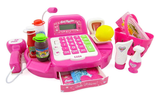 12 in Cash Register Toy Playset for Kids – Fun Pretend Shopping Experience