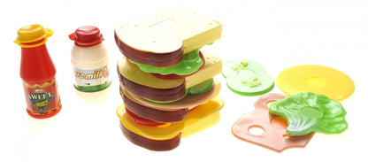 16-Piece Country Club Sandwich Playset – Fun Pretend Food for Kids