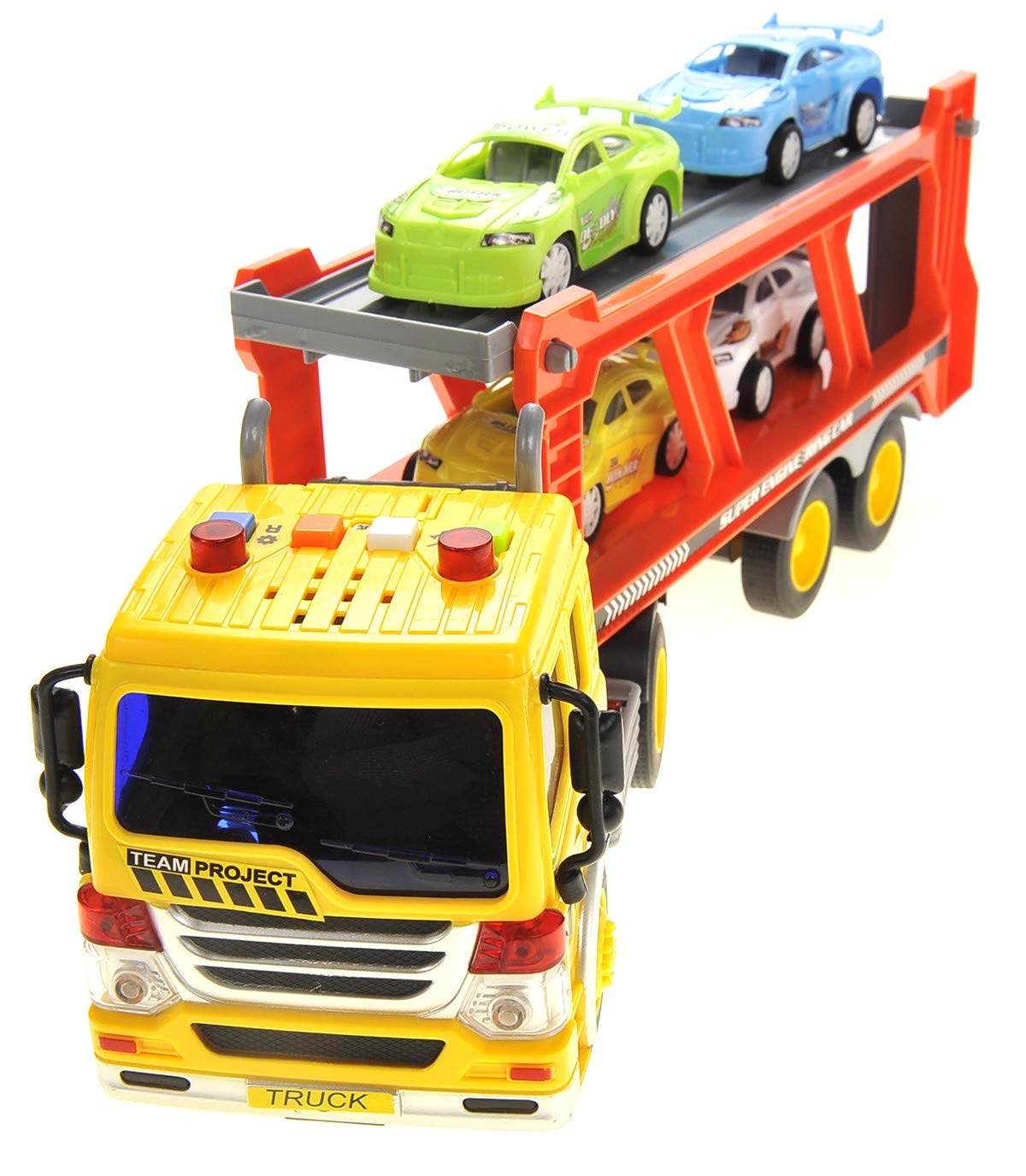 Dusky Shark Friction-Powered Transporter Truck with Lights & Sounds