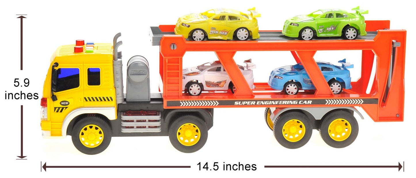 Dusky Shark Friction-Powered Transporter Truck with Lights & Sounds