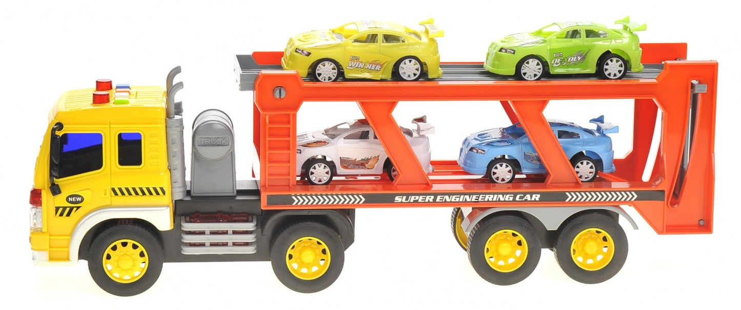 Dusky Shark Friction-Powered Transporter Truck with Lights & Sounds