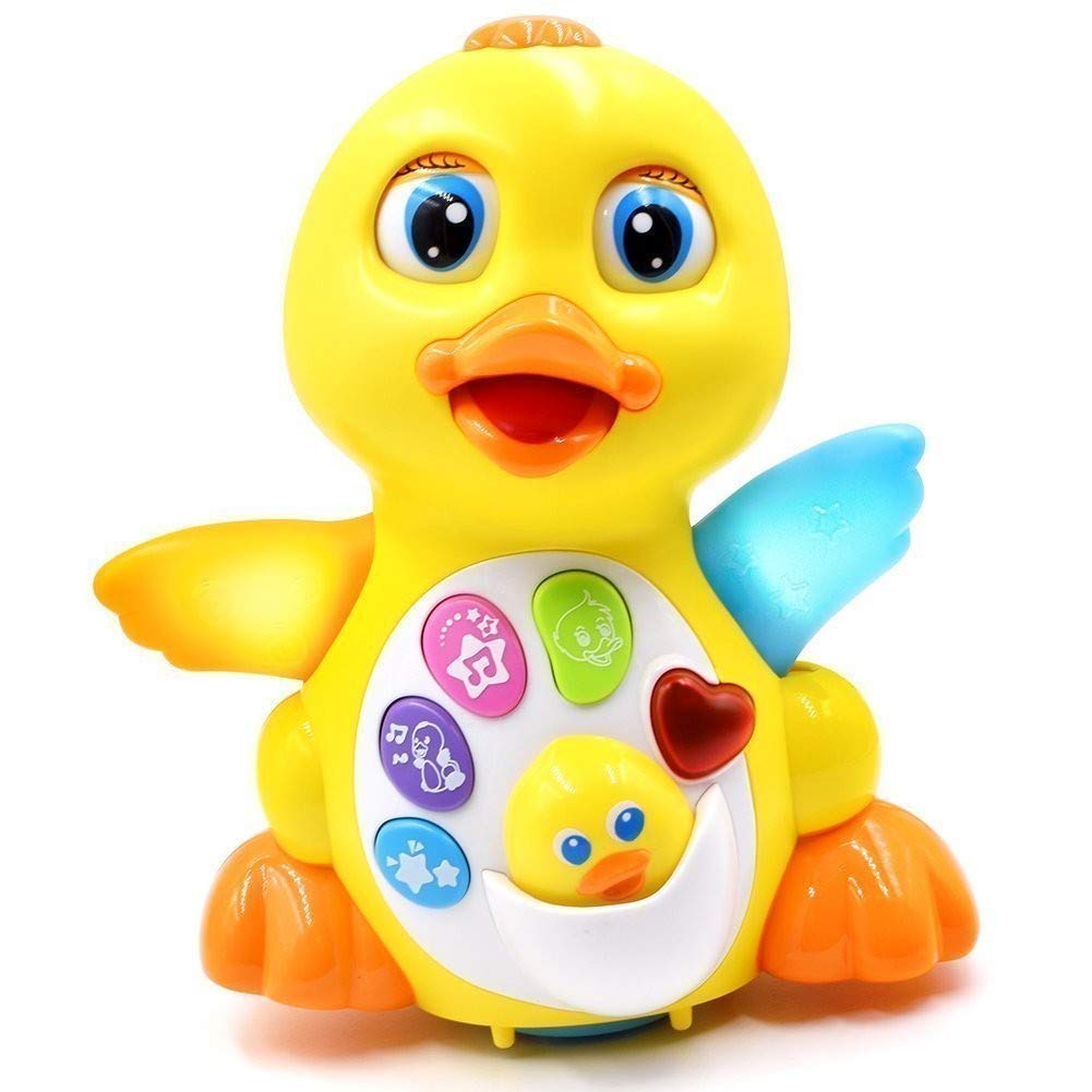 Musical Flapping Duck Toy with Lights & Sounds - Educational Fun for Kids