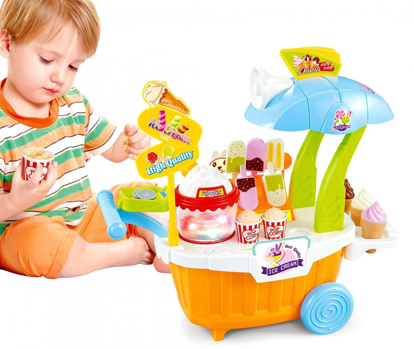 Orange Supermarket Sweet Shop Playset – Fun Toy Grocery Store for Kids