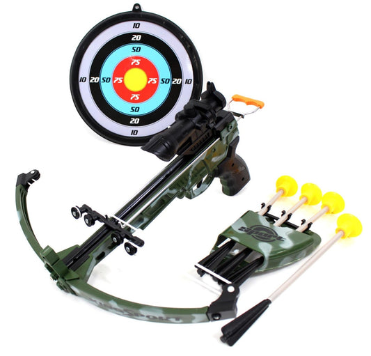 Military Toy Crossbow Set with Scope and Target – Fun for Kids