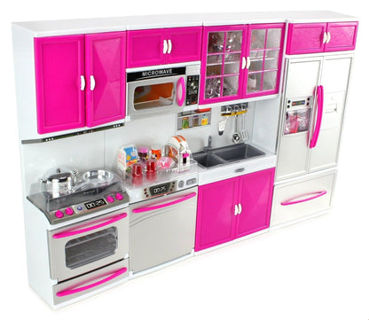 My Modern Kitchen Deluxe Battery-Operated Playset with Doll, Lights & Sounds