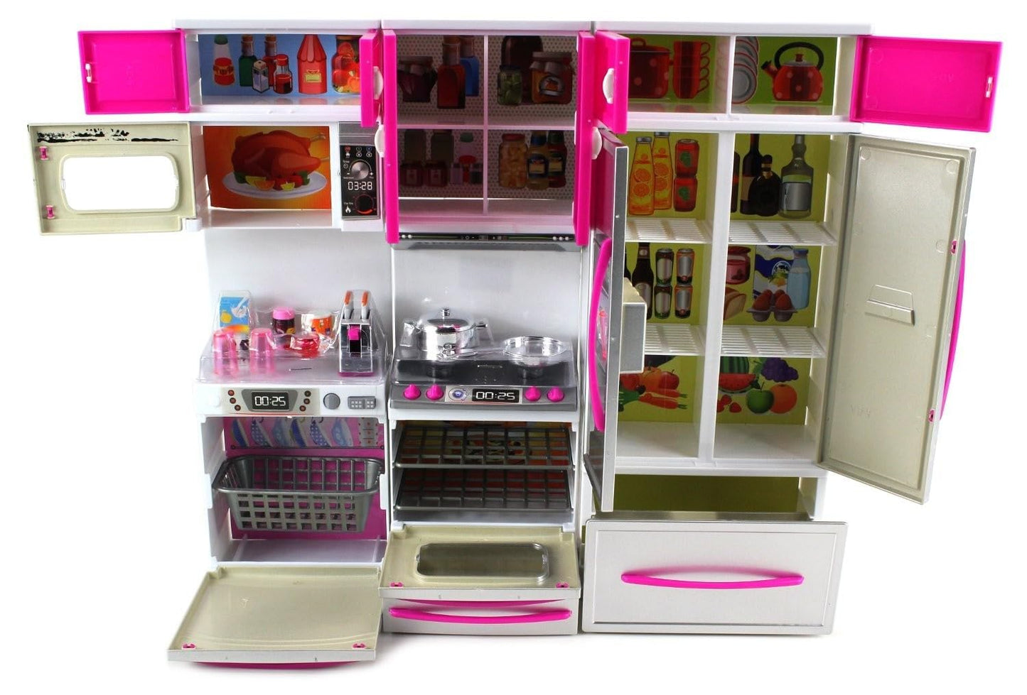 My Modern Kitchen Deluxe Battery-Operated Playset: Refrigerator, Stove & Microwave