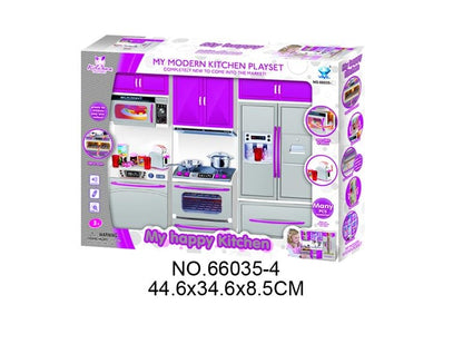 My Modern Kitchen Deluxe Battery-Operated Playset: Refrigerator, Stove & Microwave