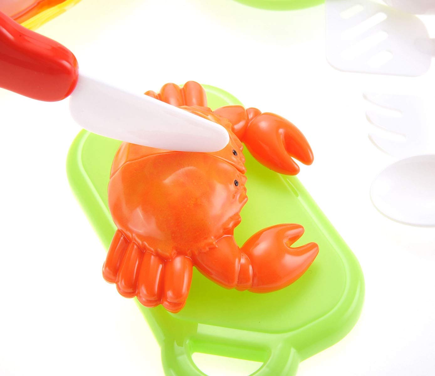 Seafood Cutting Food Playset - Pretend Cooking Toy with Utensils for Kids