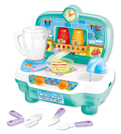 Mini Kitchen Playset with Sound and Color-Changing Lights for Realistic Play