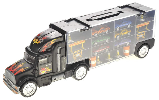 Transport Car Carrier Truck - Toy Vehicle with Removable Cars and Ramp