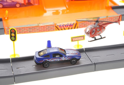 Parking Garage Diecast Racing Playset - Fun Toy Set for Kids with Cars and Ramps