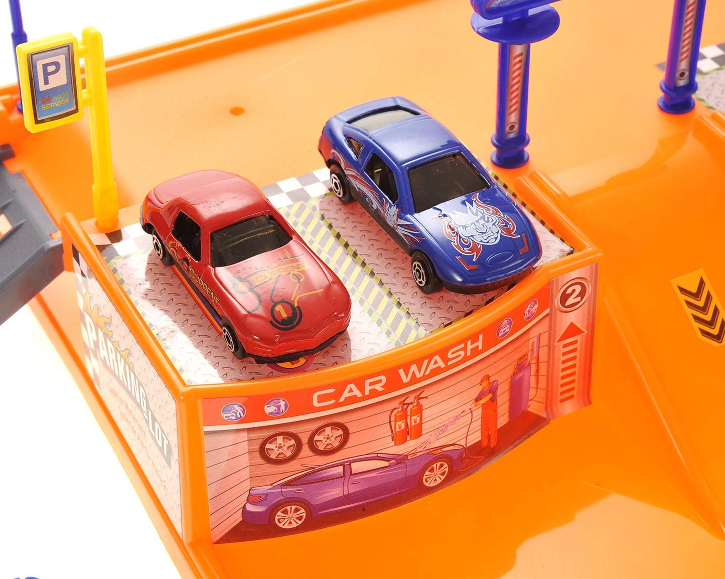 Parking Garage Diecast Racing Playset - Fun Toy Set for Kids with Cars and Ramps