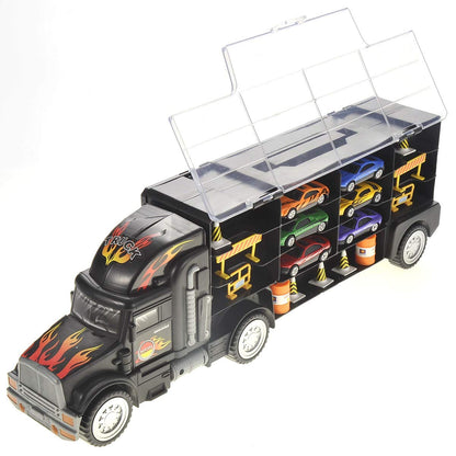 Transport Car Carrier Truck - Toy Vehicle with Removable Cars and Ramp