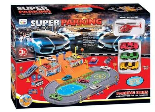 Parking Garage Diecast Racing Playset - Fun Toy Set for Kids with Cars and Ramps