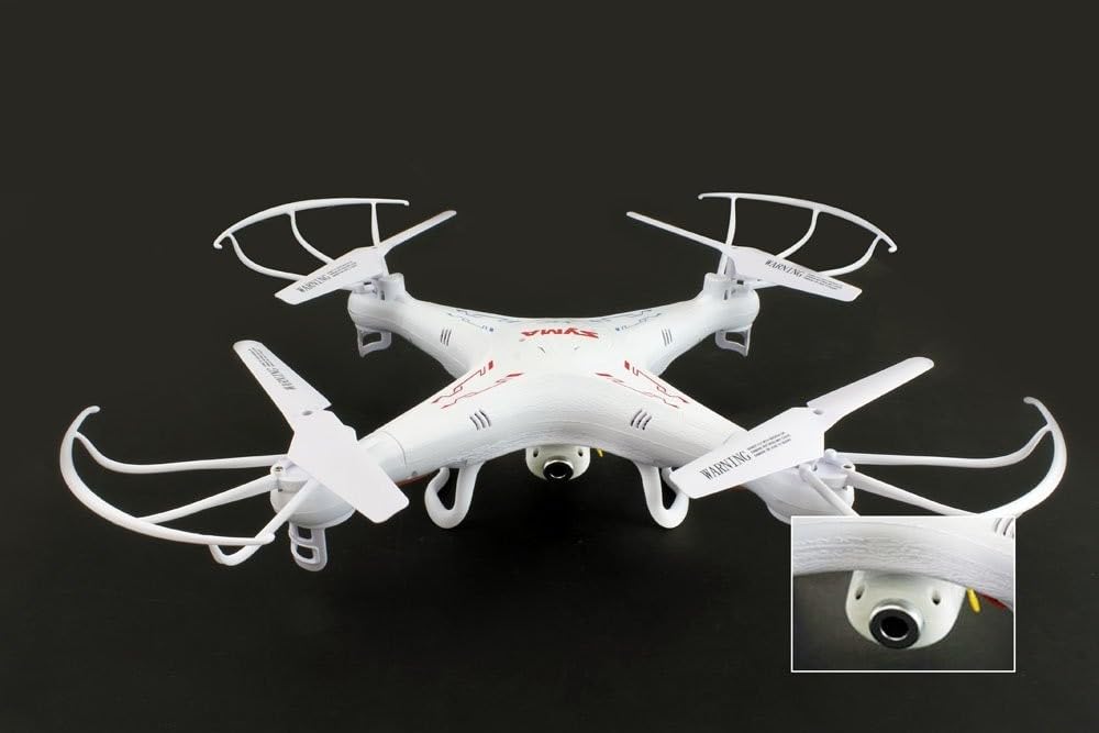 12" Syma 4CH 2.4GHz RC Quadcopter with 2MP HD Camera, 6-Axis Gyro, and 2GB SD Card