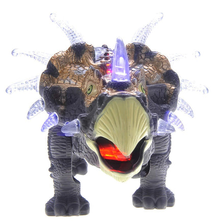 Dusky Shark Walking Triceratops Dinosaur Toy with Lights and Sounds