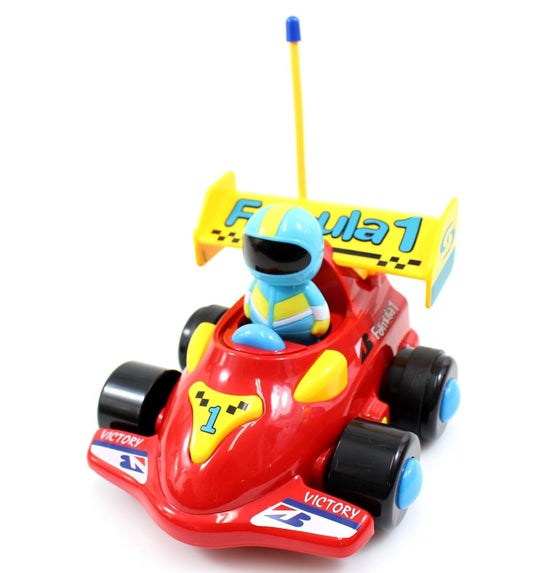 Dusky Shark 4" Cartoon RC Formula Race Car - Remote Control Toy for Toddlers