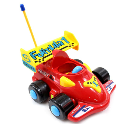 Dusky Shark 4" Cartoon RC Formula Race Car - Remote Control Toy for Toddlers