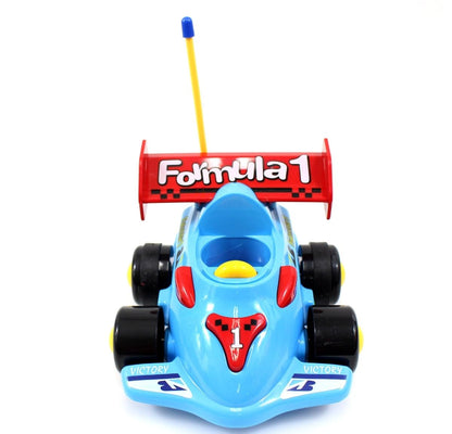 Dusky Shark 4" Cartoon RC Formula Race Car - Remote Control Toy for Toddlers