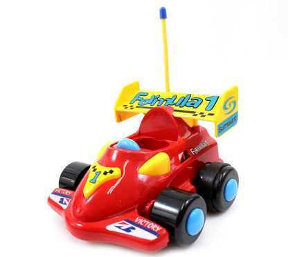 Dusky Shark 4" Cartoon RC Formula Race Car - Remote Control Toy for Toddlers