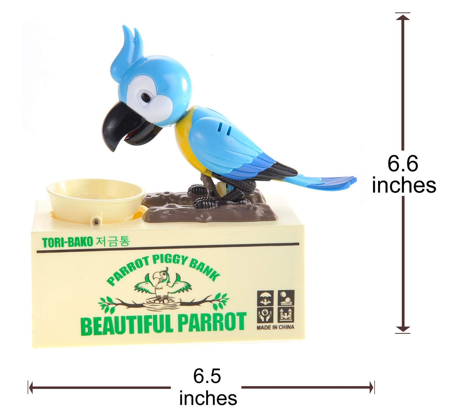 Parrot Coin Bank – Fun and Decorative Savings Jar for Kids and Adults