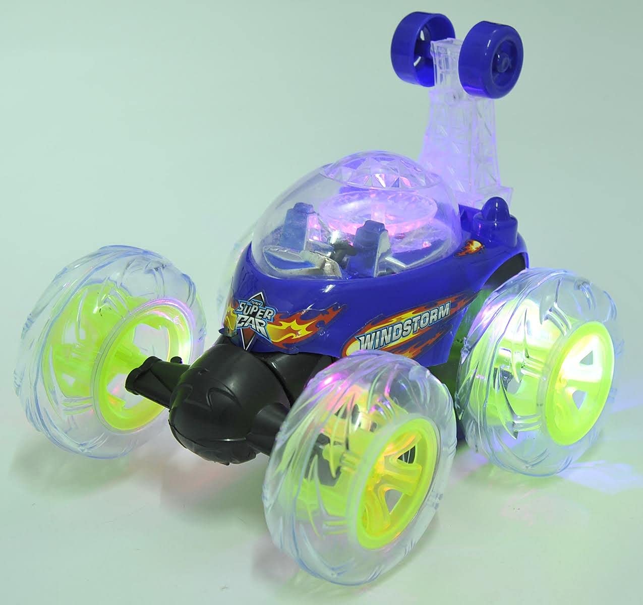 Dusky Shark RC Stunt Twister Car with Lights & Music, 360° Rotating Remote Control Vehicle