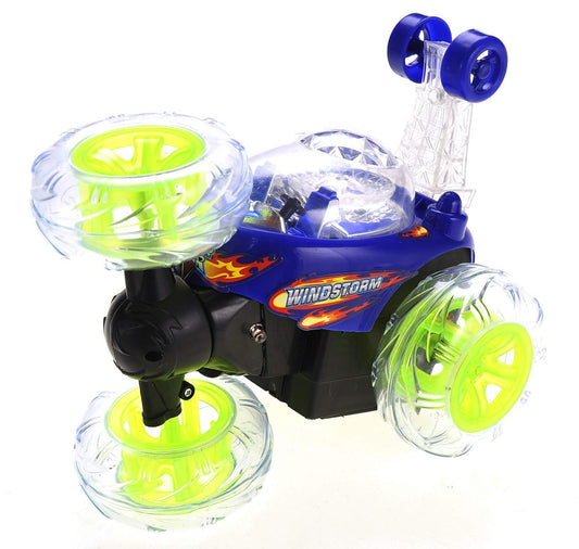 Dusky Shark RC Stunt Twister Car with Lights & Music, 360° Rotating Remote Control Vehicle