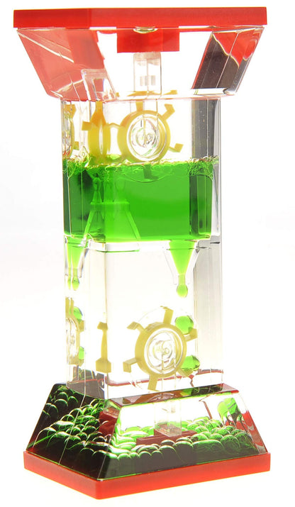 Liquid Motion Bubbler with Dual Spinning Wheels – Calming Desk Toy and Stress Reliever