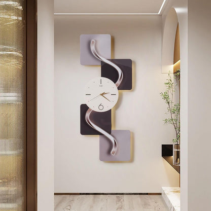 39.4" Silent LED Wall Clock | Modern Abstract Design | Non-Ticking Decor for Living Room & Bedroom