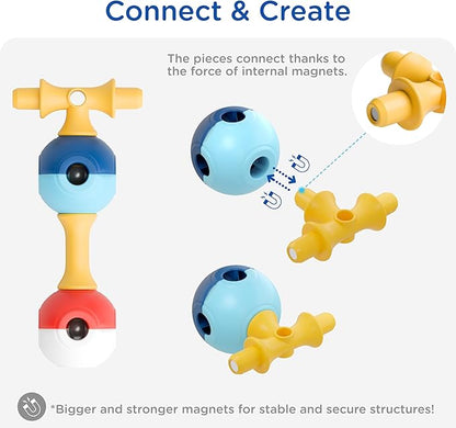 Magnetic Building Set for Kids, STEM Educational Toys for 3+ Year Old Boys and Girls, Space Planet Blocks - Primary Universe
