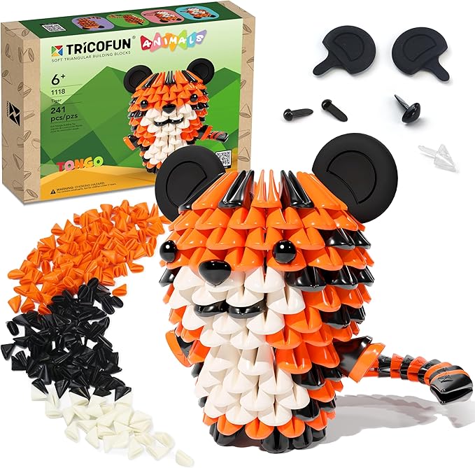 3D Animal Soft Building Blocks for Kids – STEM Educational Toys, Stress-Relief & Creative Play | Safe, Non-Toxic Interlocking Blocks for Ages 6+ | Perfect Gift