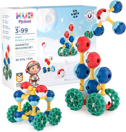 Magnetic Building Set for Kids, STEM Educational Toys for 3+ Year Old Boys and Girls, Space Planet Blocks - Primary Universe