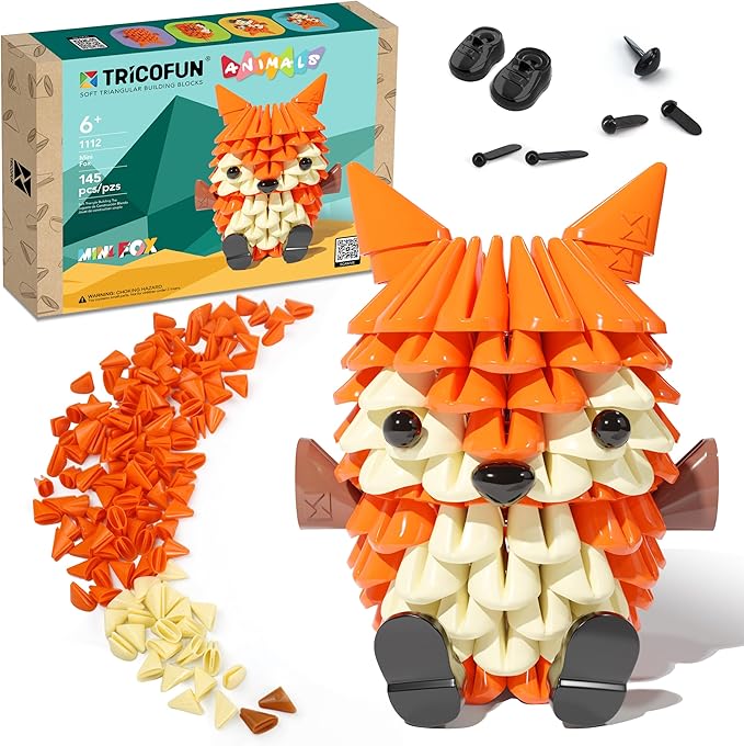 3D Animal Soft Building Blocks for Kids – STEM Educational Toys, Stress-Relief & Creative Play | Safe, Non-Toxic Interlocking Blocks for Ages 6+ | Perfect Gift