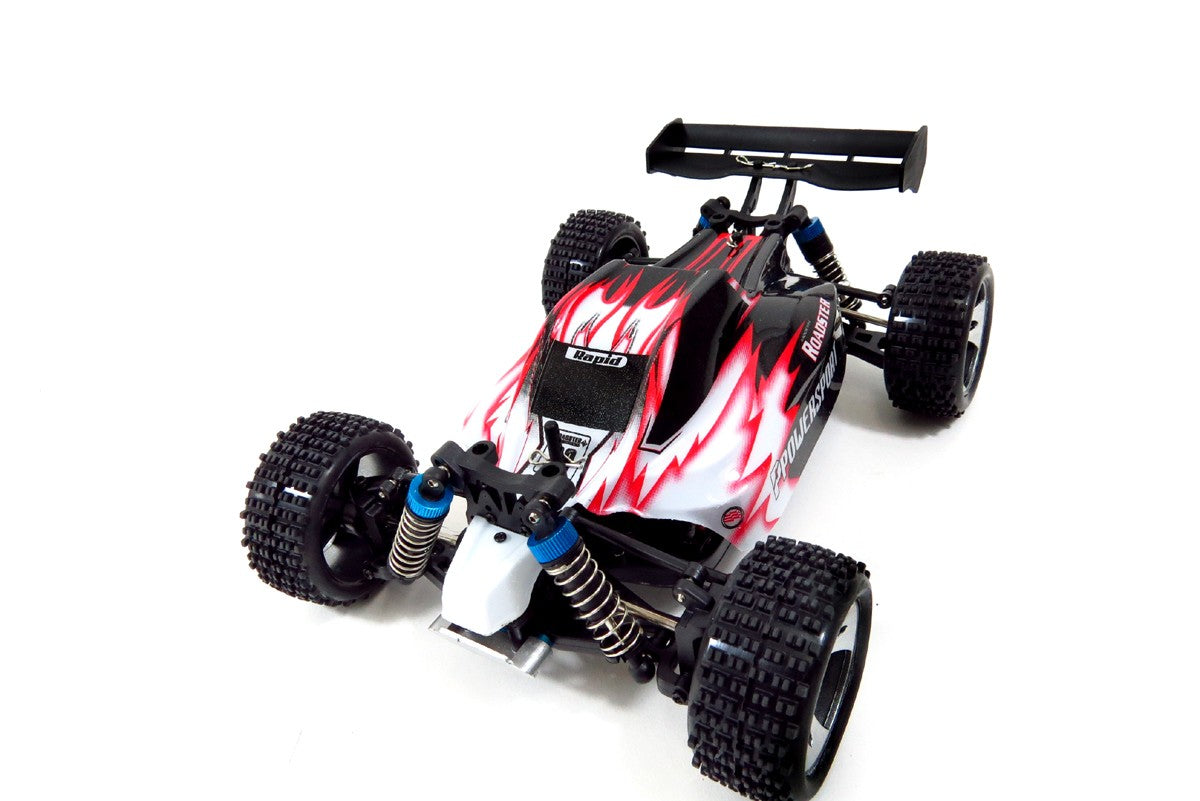 Dusky Shark 1:18 RC Off-Road Buggy - 2.4GHz 4WD Remote Control Vehicle for Adventure (Blue)