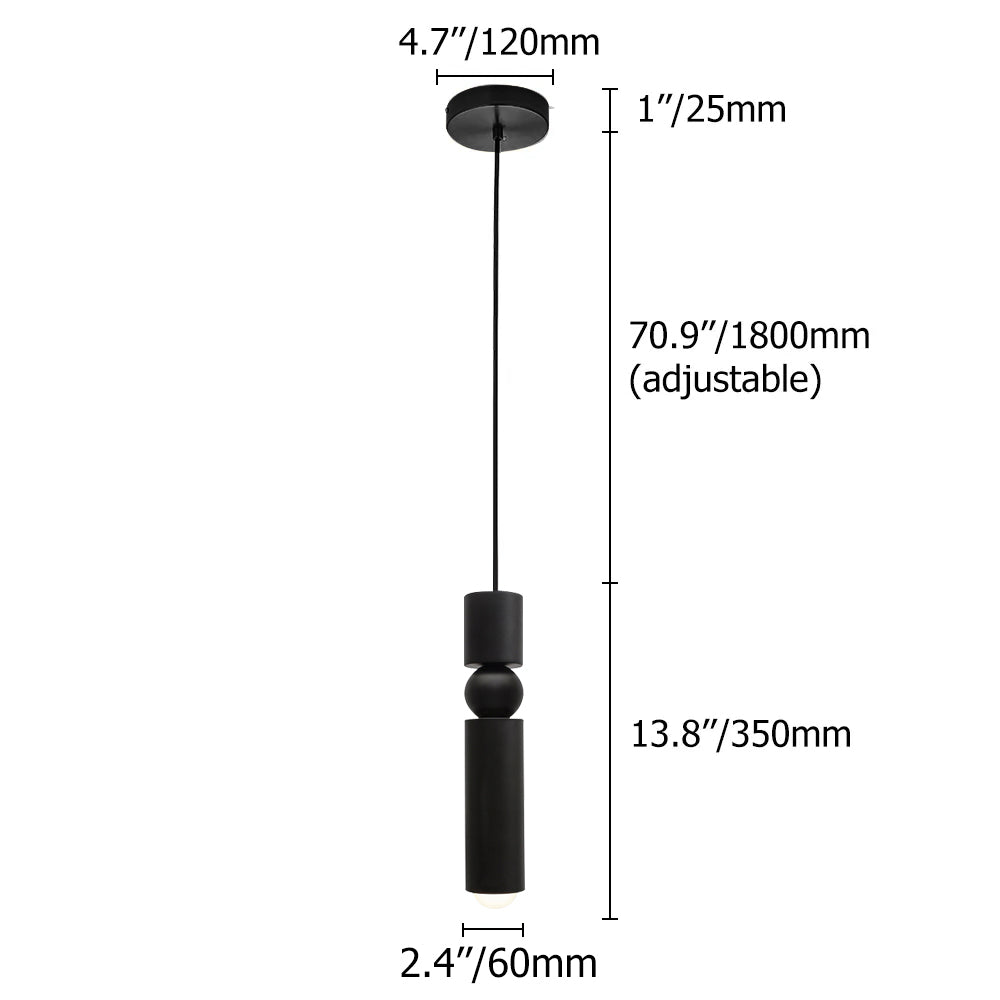 Mini Cylinder Pendant Light – Single-Light Minimalist LED Fixture