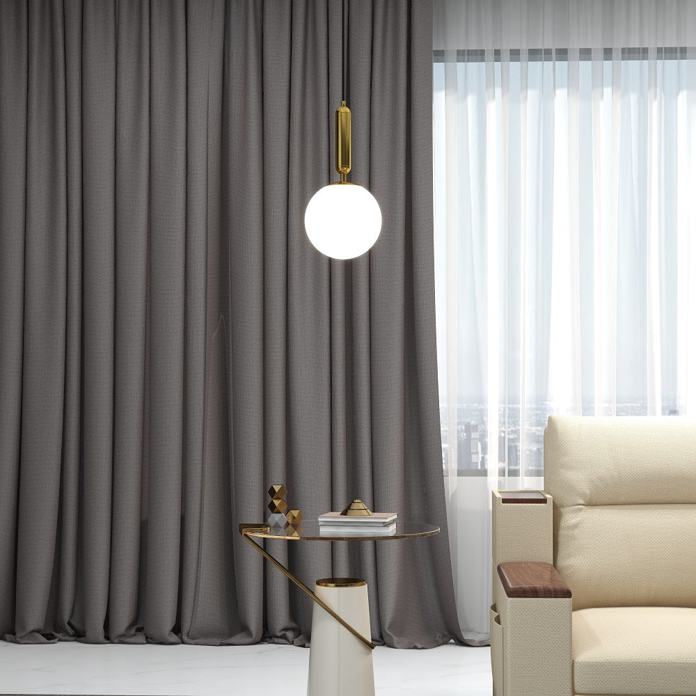 Modern White & Gold LED Globe Pendant Light – Single Hanging Fixture