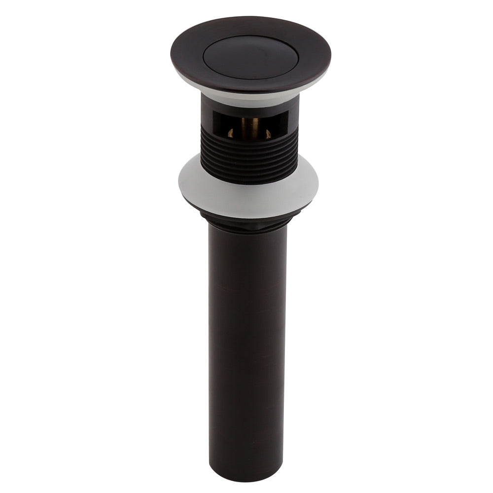 Antique Black Pop-Up Sink Drain with Overflow – Solid Brass Bathroom