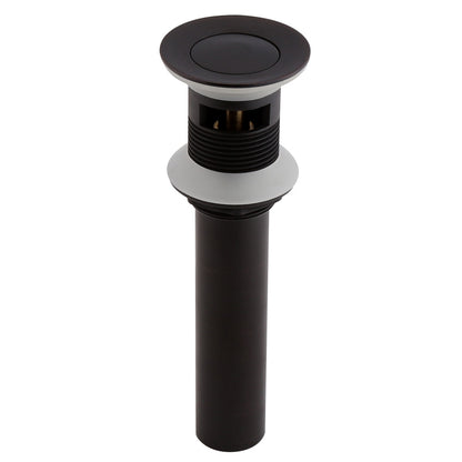 Antique Black Pop-Up Sink Drain with Overflow – Solid Brass Bathroom