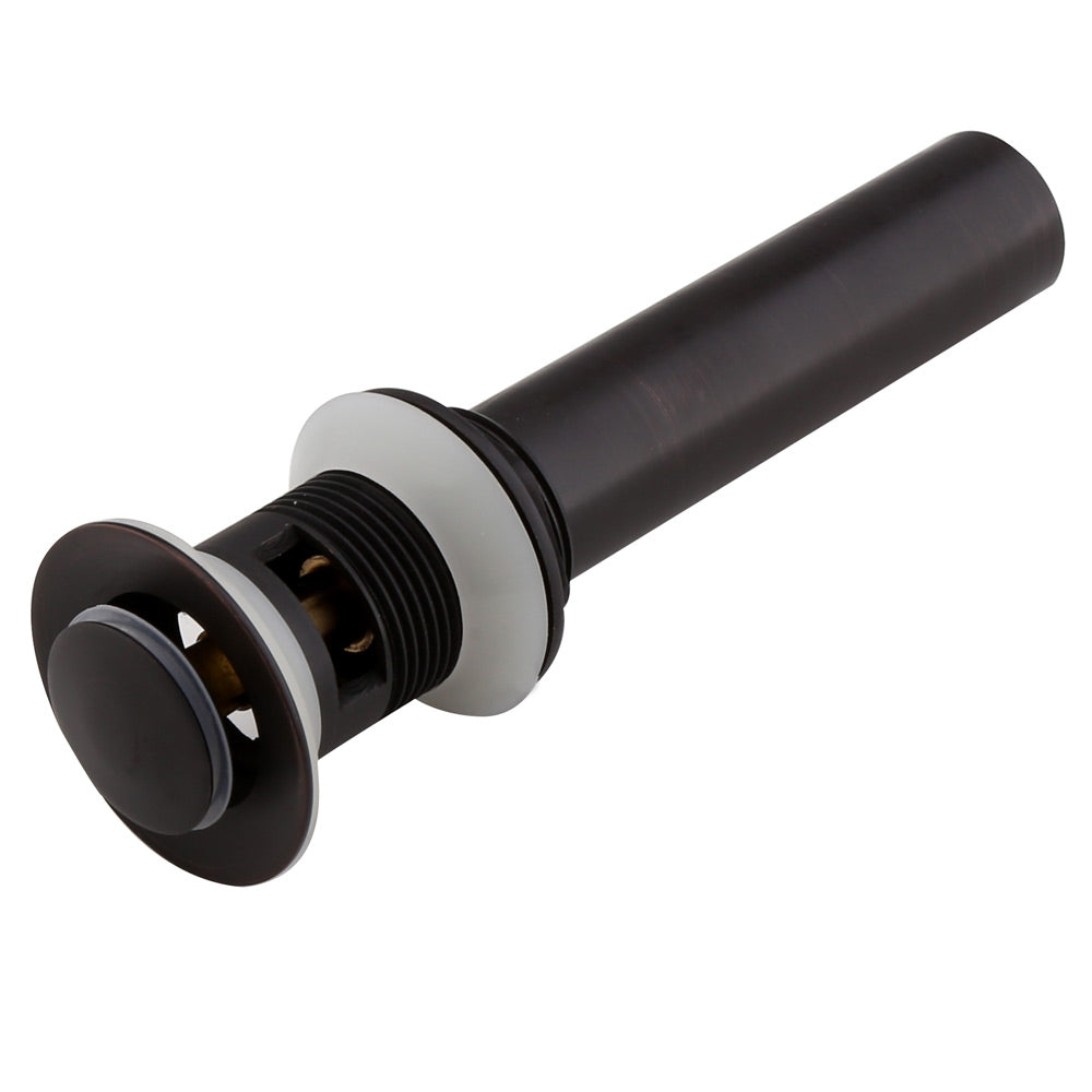 Antique Black Pop-Up Sink Drain with Overflow – Solid Brass Bathroom