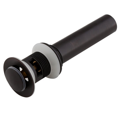 Antique Black Pop-Up Sink Drain with Overflow – Solid Brass Bathroom