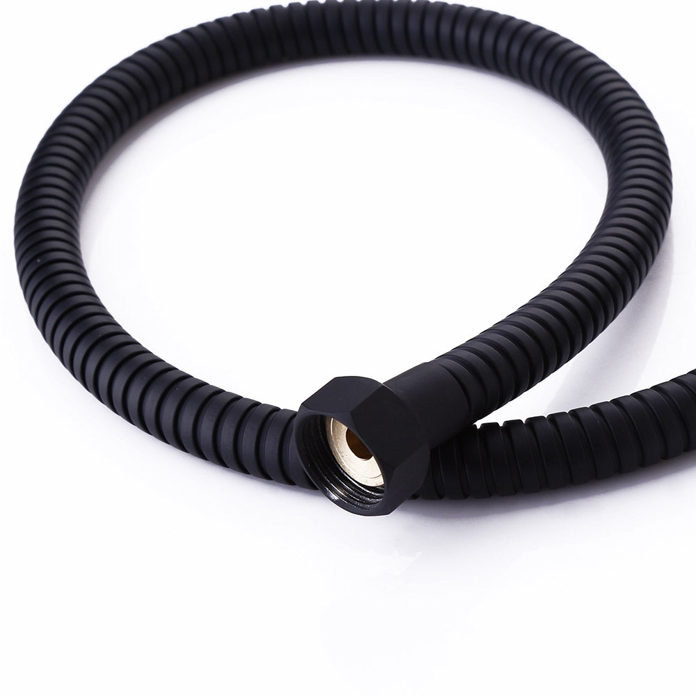 59" Matte Black Stainless Steel Hand Shower Hose with G1/2" Connector