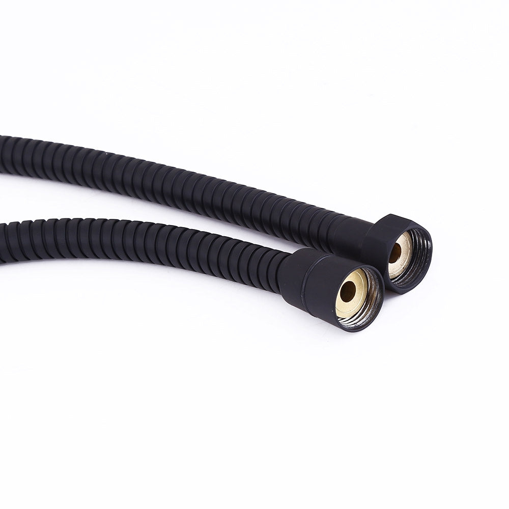 59" Matte Black Stainless Steel Hand Shower Hose with G1/2" Connector