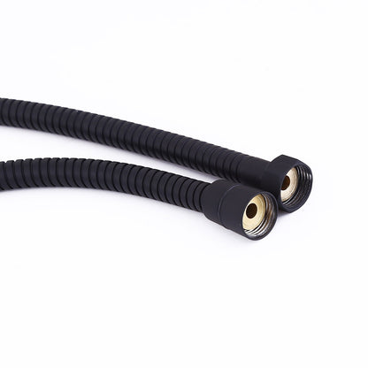 59" Matte Black Stainless Steel Hand Shower Hose with G1/2" Connector