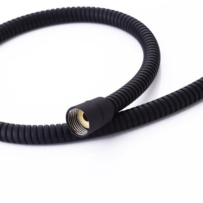 59" Matte Black Stainless Steel Hand Shower Hose with G1/2" Connector