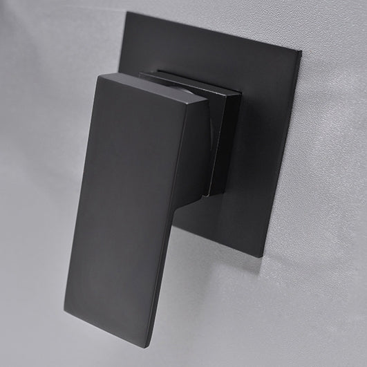 Modern Single Handle Wall Mounted Waterfall Bathroom Sink Faucet Matte Black