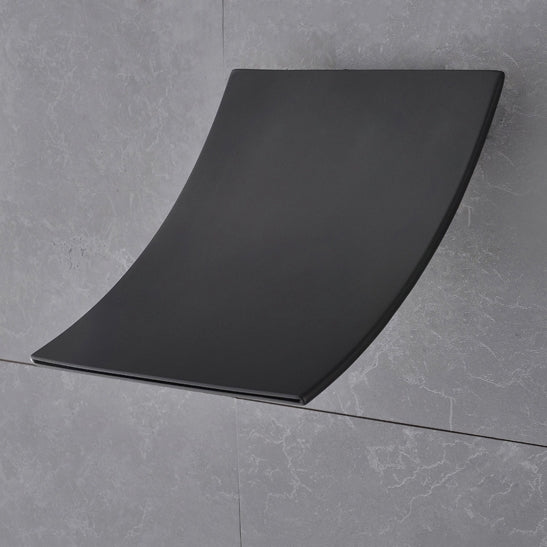 Modern Matte Black Wall Mount Waterfall Shower Head – Stainless Steel
