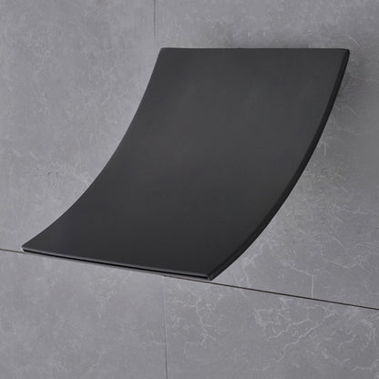 Modern Matte Black Wall Mount Waterfall Shower Head – Stainless Steel