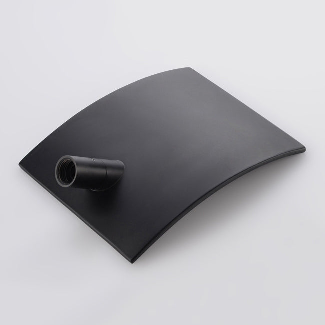 Modern Matte Black Wall Mount Waterfall Shower Head – Stainless Steel